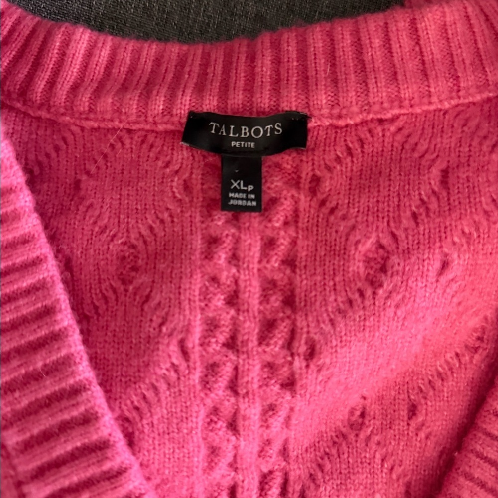Talbots Cable Knit Cardigan, size XL Petite. - Picture 6 of 7